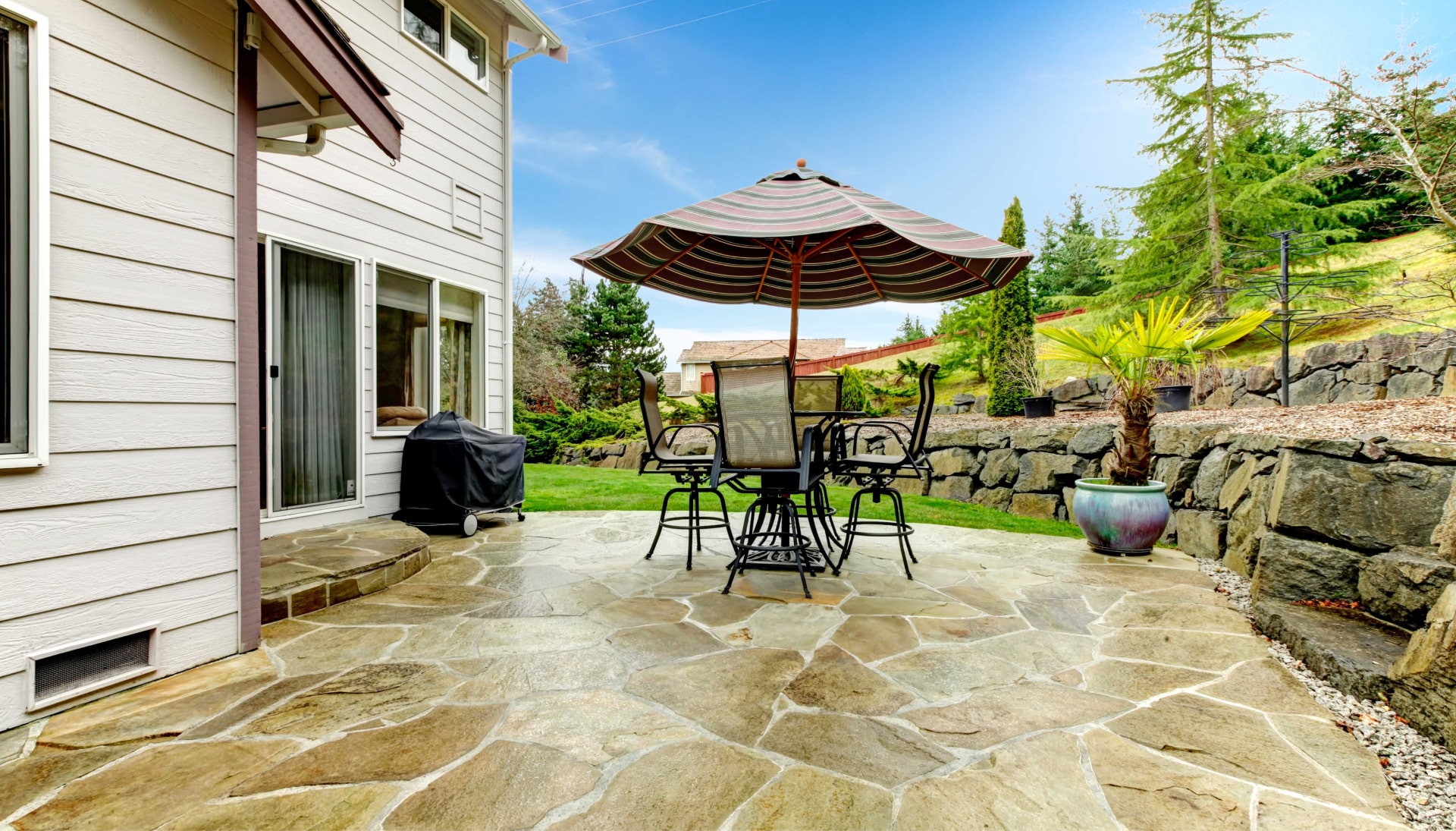 Beautifully Textured and Patterned Concrete Patios in Grand Junction, Colorado